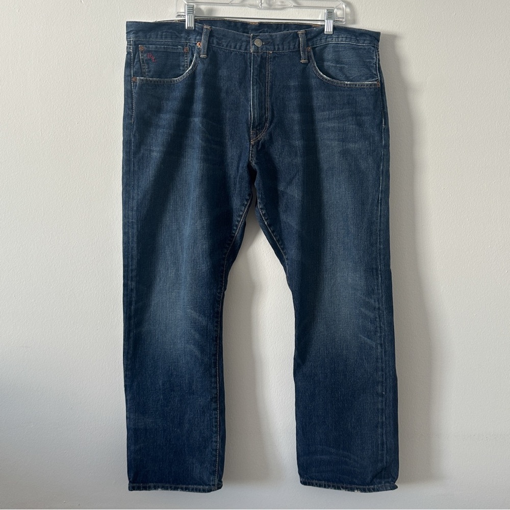 Polo Ralph Lauren Hampton Straight Men’s Blue Jeans Tag 40x30 Actual 42x30